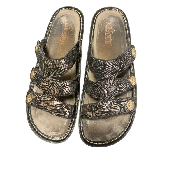 Alegria Venice Slide Sandle Metallic Size 42 - Picture 1 of 5